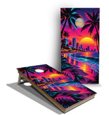 Cornhole Boards - Tournament Series - Neon Miami