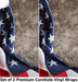 Brick with Flag Cornhole Boards Wraps (Set of 2)