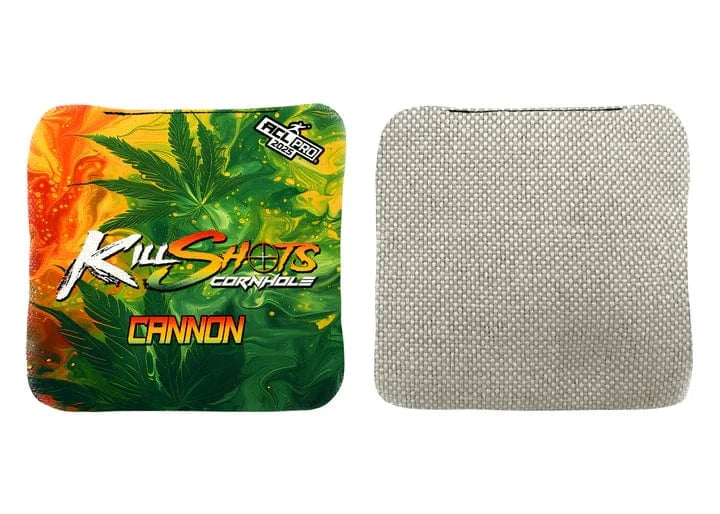 Bags 420 Rasta Swirl / Yes (+$15) Killshots Cornhole | Cannon Series | Limited Designs | 2025 ACL Pro Cornhole Bags