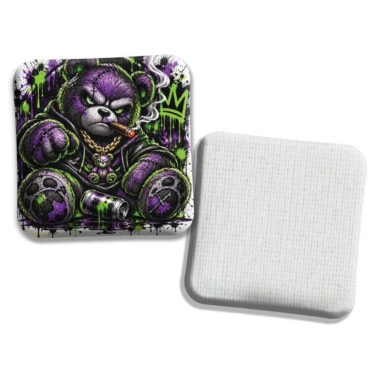 Hybrid Carpet Cornhole Bags - Speed Profile 5/8 - Purple Bear