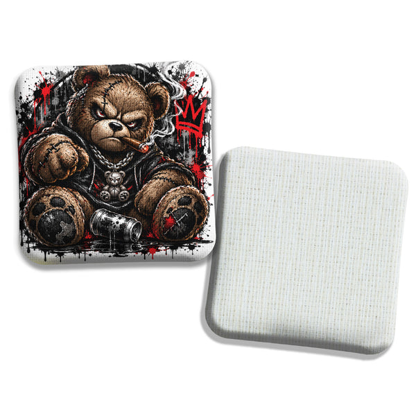 Hybrid Carpet Cornhole Bags - Speed Profile 5/8 - Red Bear