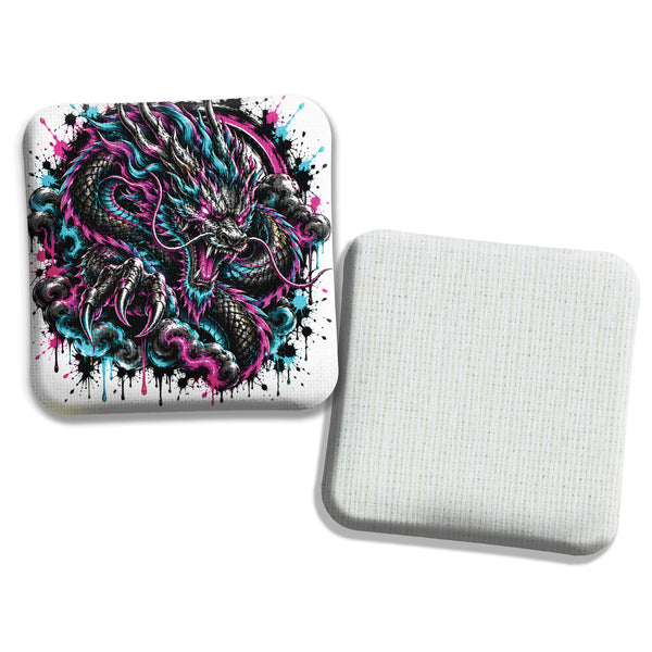 Hybrid Carpet Cornhole Bags - Speed Profile 5/8 - Teal Dragon