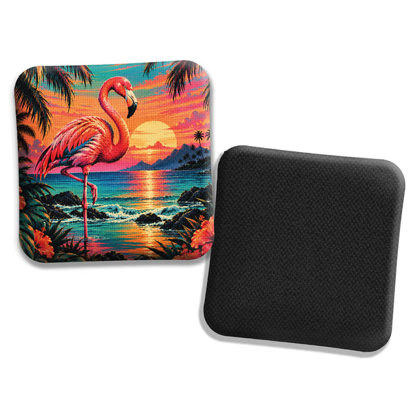Hybrid Carpet Cornhole Bags - Speed Profile 5/8 - Miami Flamingo