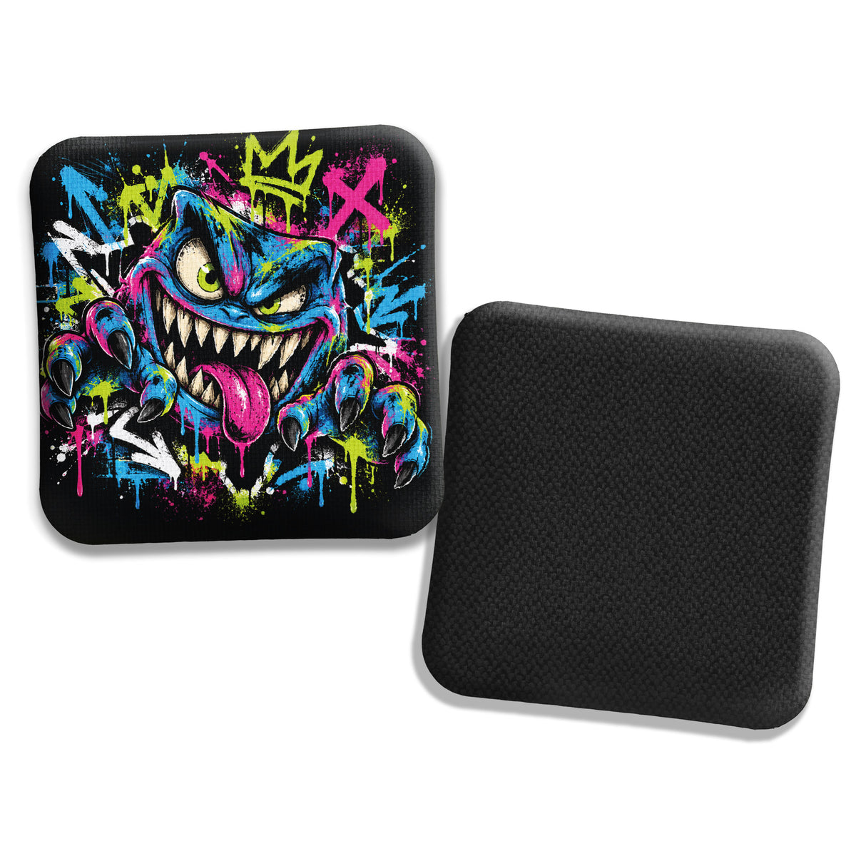 Hybrid Carpet Cornhole Bags - Speed Profile 5/8 - Monster Graffiti