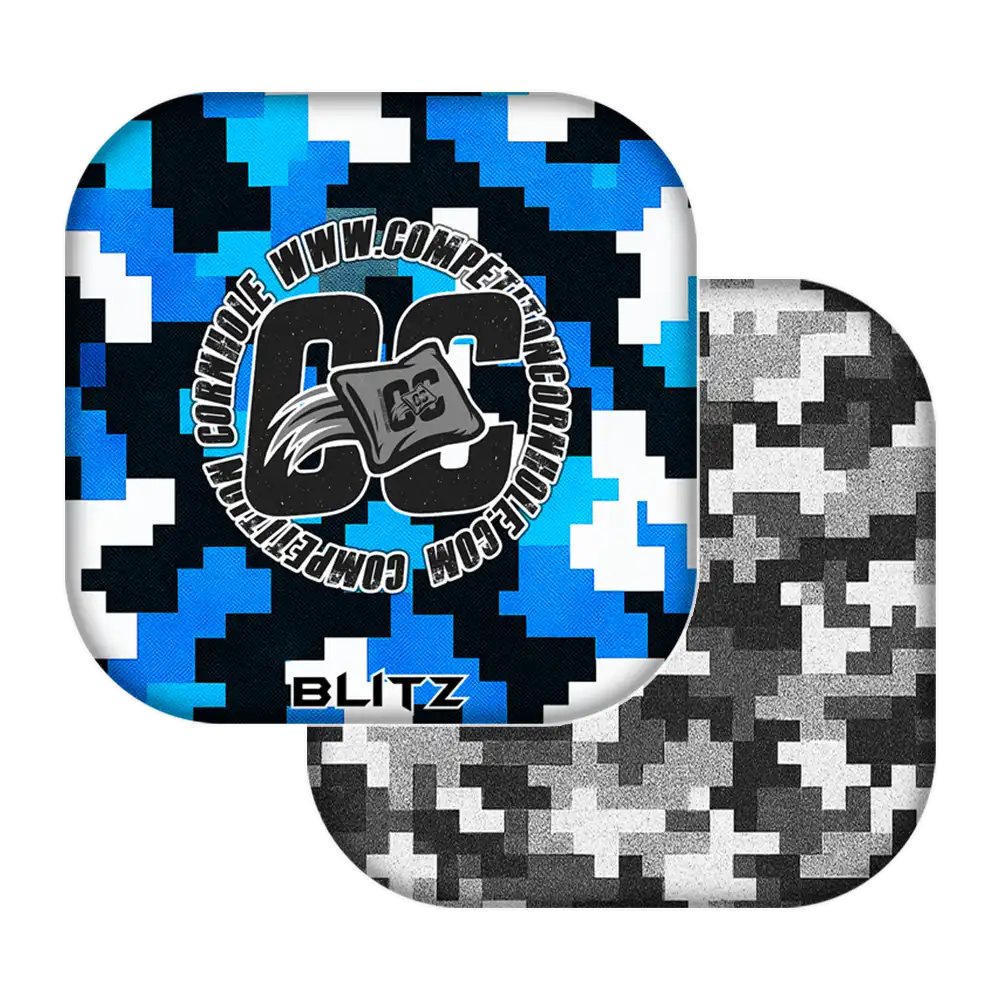 Cornhole Bag Blitz / No Stamp / Blue Digi Camo Series | Tournament & Backyard Edition Cornhole Bags | Competition Cornhole