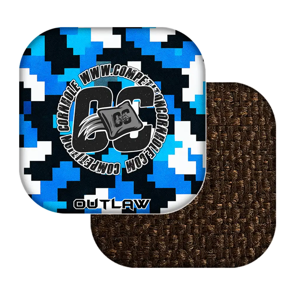 Cornhole Bag Outlaw / No Stamp / Blue Digi Camo Series | Tournament & Backyard Edition Cornhole Bags | Competition Cornhole