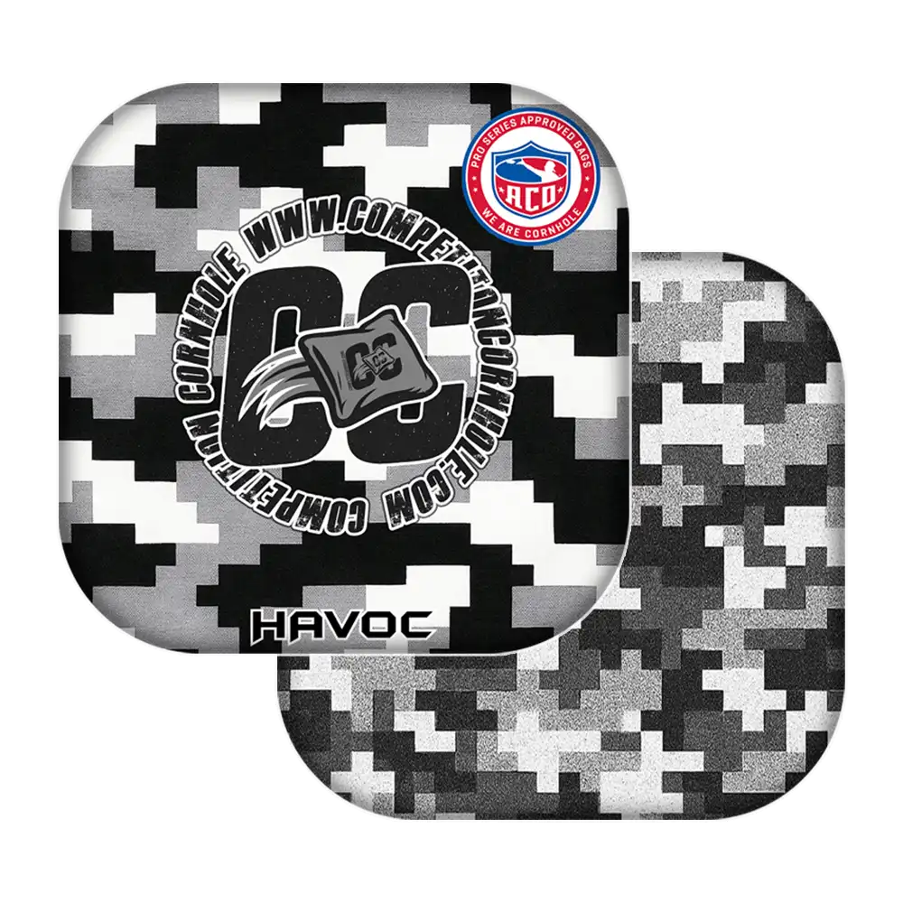 Cornhole Bag HAVOC / ACO Stamped / Gray Digi Camo Series | Tournament & Backyard Edition Cornhole Bags | Competition Cornhole