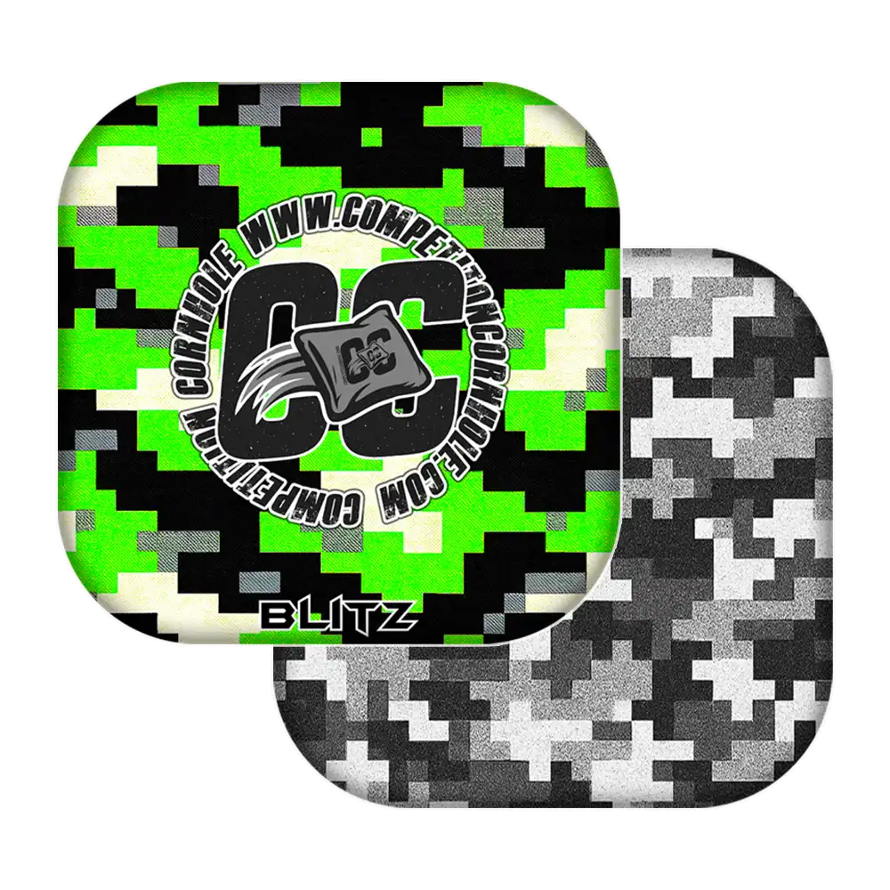 Cornhole Bag Blitz / No Stamp / Green Digi Camo Series | Tournament & Backyard Edition Cornhole Bags | Competition Cornhole