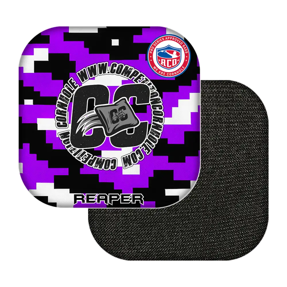Cornhole Bag Reaper / ACO Stamped / Purple Digi Camo Series | Tournament & Backyard Edition Cornhole Bags | Competition Cornhole
