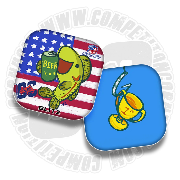 Blitz Series – Red White & Brew | Competition Cornhole Bags | ACO Approved