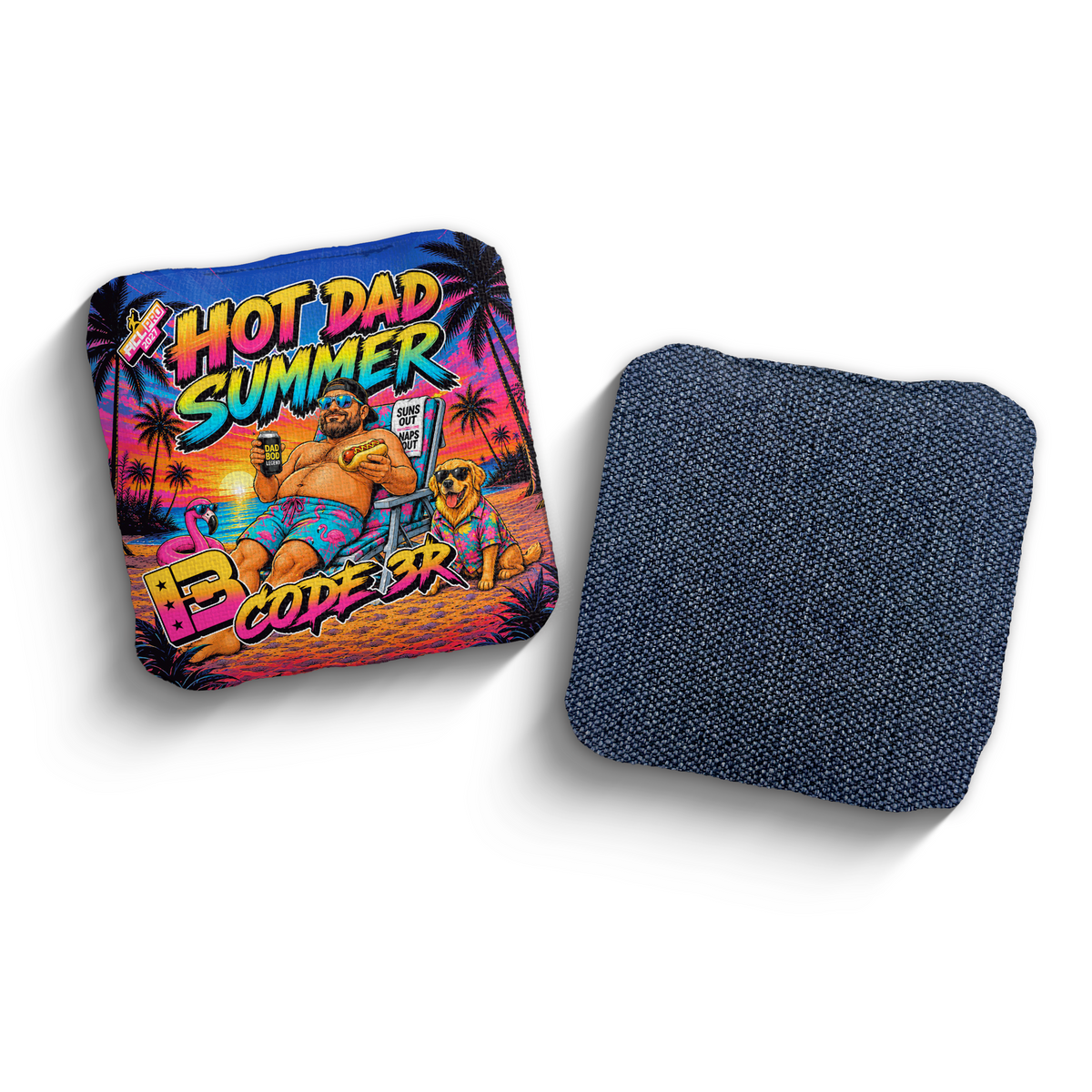 2027 Brotherhood Cornhole Code 3 Hot Dad Summer Edition ACL Pro Stamped Cornhole Bags