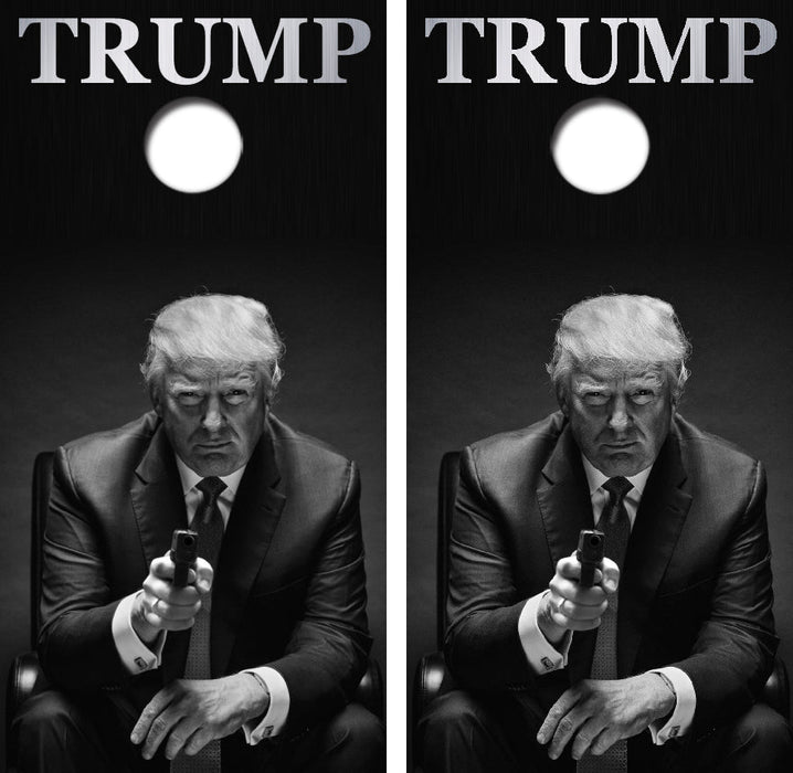 Trump Time's Up Cornhole Design