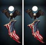 Bald Eagle American Flag Cornhole Design