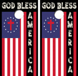 God Bless America Cornhole Design