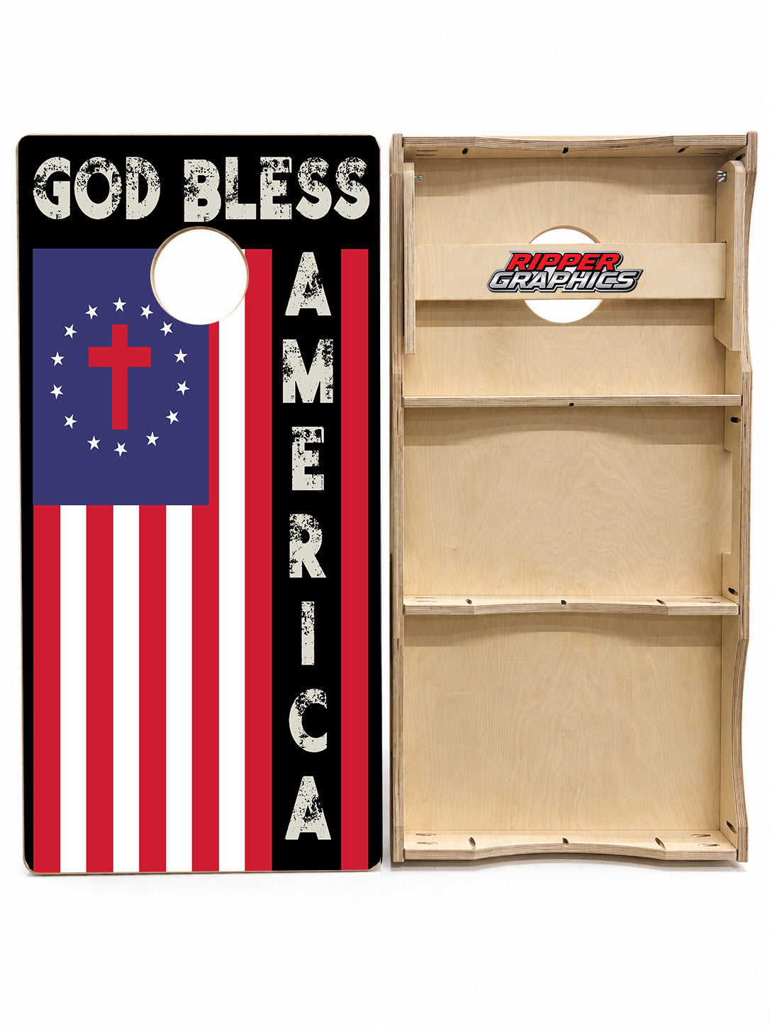 God Bless America Cornhole Design
