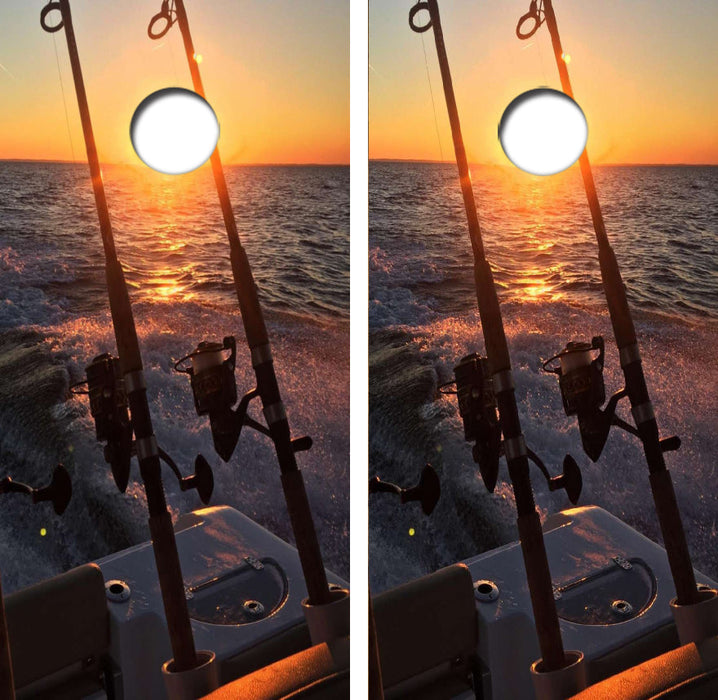 Crack Of Dawn Fishing Cornhole Design