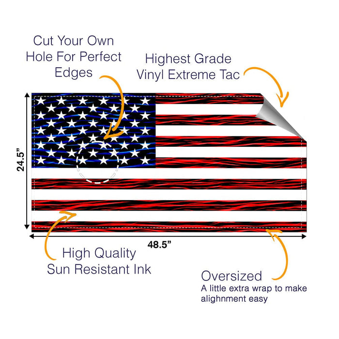 Classic Flag Cornhole Boards Wraps (Set of 2)