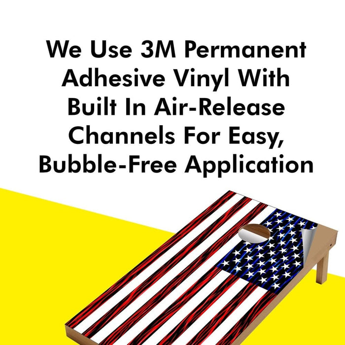 Classic Flag Cornhole Boards Wraps (Set of 2)