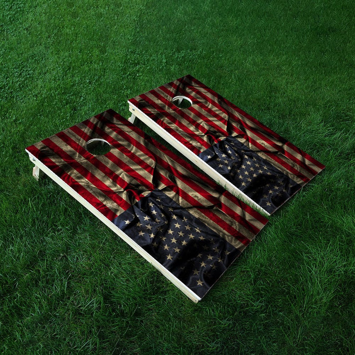 Cloth Flag Cornhole Boards Wraps (Set of 2)
