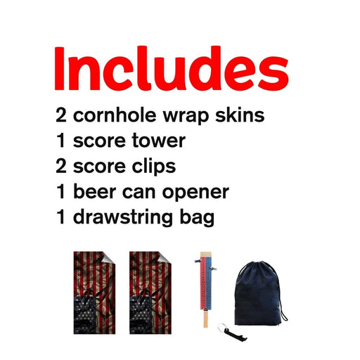 Cloth Flag Cornhole Boards Wraps (Set of 2)