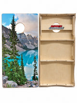 Wilderness Backdrop Cornhole Design