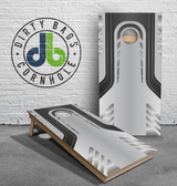 boards Professional Cornhole Boards - Black and Silver Metallic
