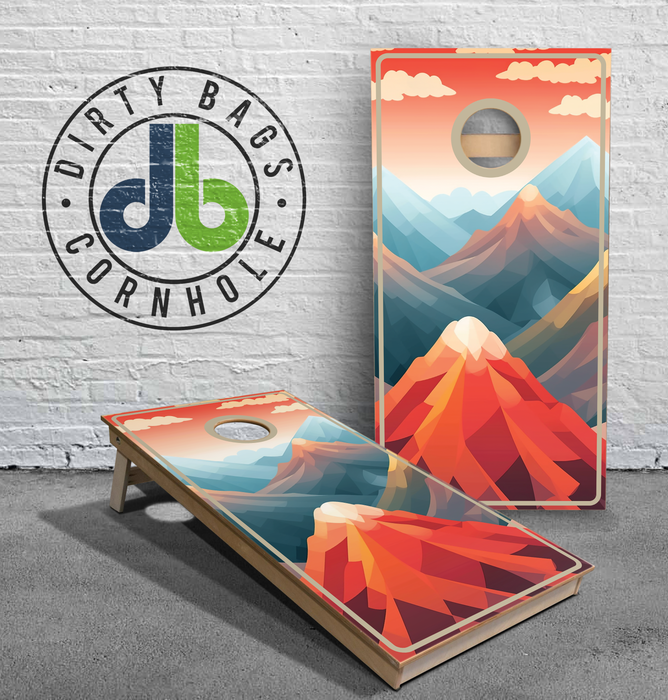 Professional Cornhole Boards - Scenic Mountains