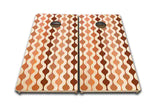 boards Tournament Quality Cornhole Boards - Retro Squiggle Design
