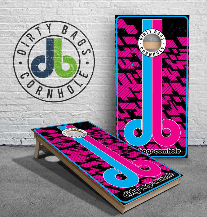Professional Cornhole Boards - db - Pink Abstraction