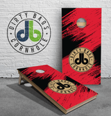 boards Professional Cornhole Boards - DB Grunge - Red and Black