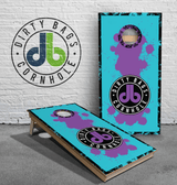 boards Professional Cornhole Boards - DB Paint Spill - Purple and Blue