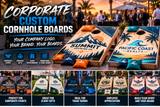 Corporate Custom Cornhole Boards – Business Logo Board Set