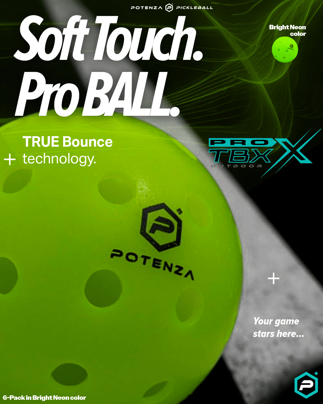 Balls TRUEBOUNCE™ TBX Outdoor Ball (6-pack) NEON