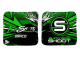 Bags ABSTRACT GREEN / Yes (+$15) Killshots Cornhole | Draco Series | Limited Designs | 2025 ACL Pro Cornhole Bags