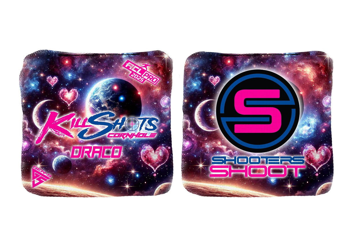 Bags Galaxy Hearts / No Killshots Cornhole | Draco Series | Limited Designs | 2025 ACL Pro Cornhole Bags