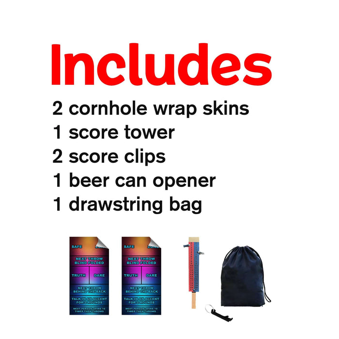Drinking Game Cornhole Boards Wraps (Set of 2)