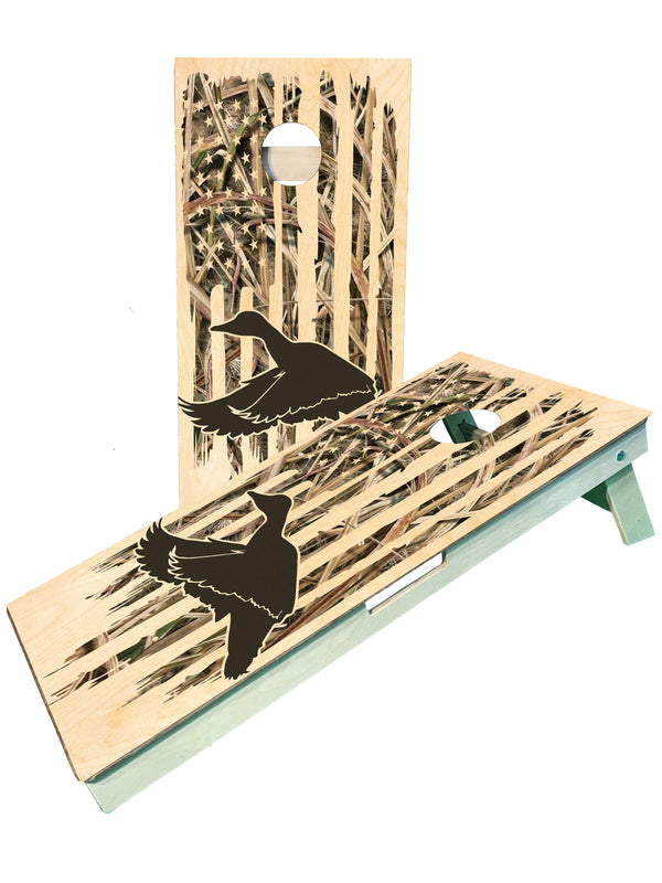 cornhole boards Duck Hunting Flag Cornhole Boards