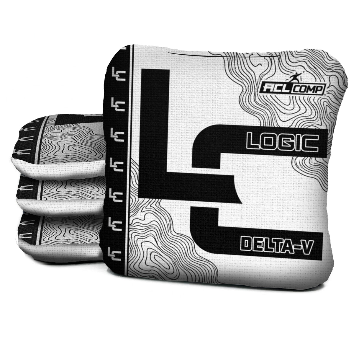 Contour White Black Cornhole Bags - Multiple Series - Set of 4
