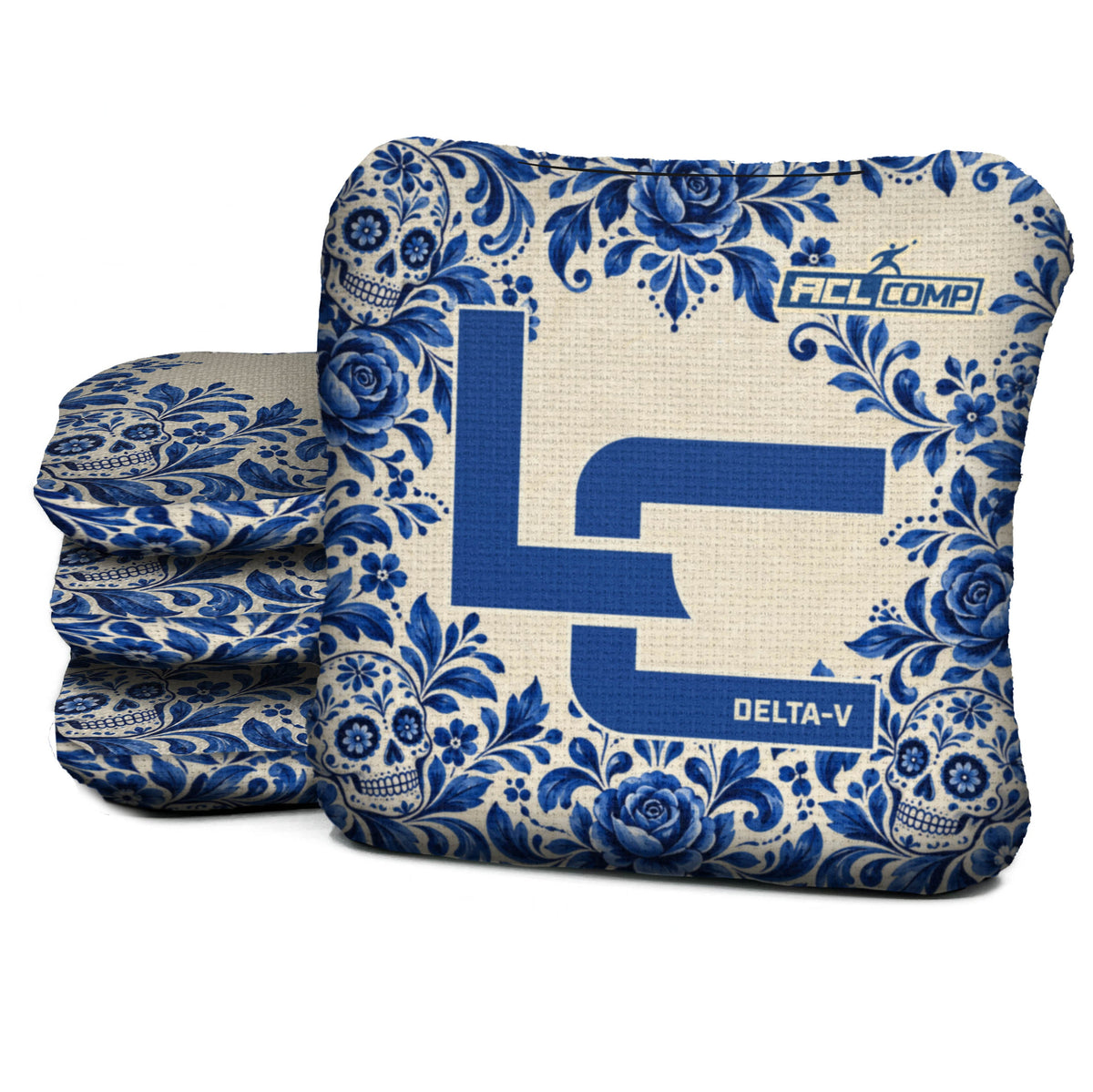 Calavera Cobalt - Cornhole Bags - Multiple Series - Set of 4