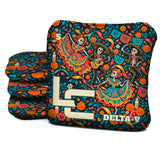 Calaca Fiesta Ribbons Cornhole Bags - Multiple Series - Set of 4