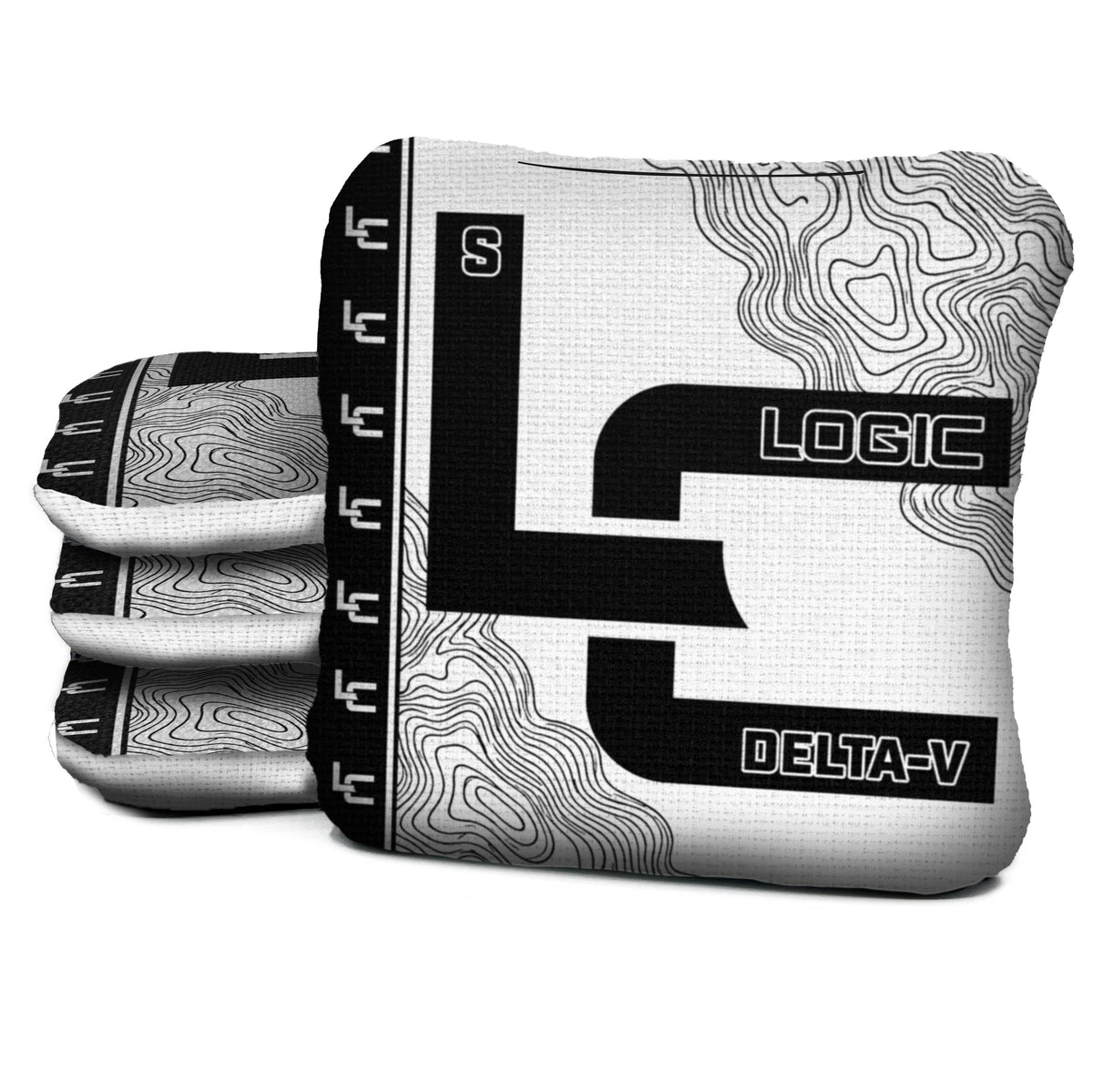 Contour White Black Cornhole Bags - Multiple Series - Set of 4