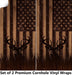 Deer Engraved Wood Cornhole Boards Wraps (Set of 2)