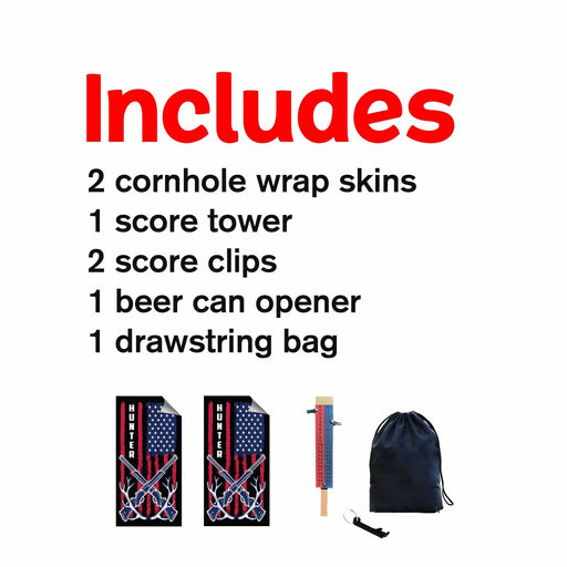 Hunting Flag Cornhole Boards Wraps (Set of 2)