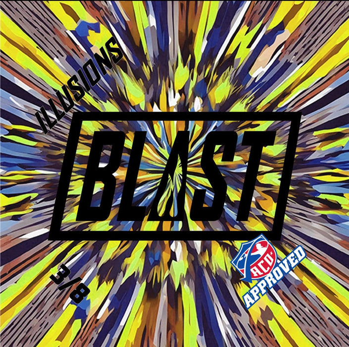 Cornhole Bag Yellow Illusions Burst (3/8) ACO Approved!