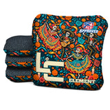 Calaca Fiesta Ribbons Cornhole Bags - Multiple Series - Set of 4