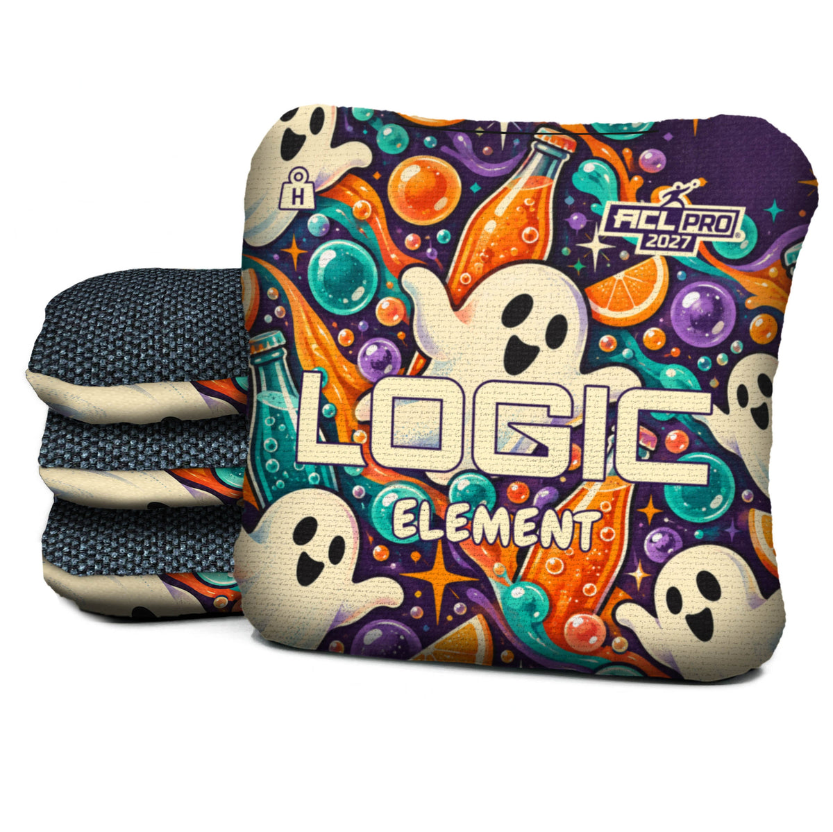 Ghost Soda Club - Halloween Cornhole Bags - Multiple Bag Series - Set of 4