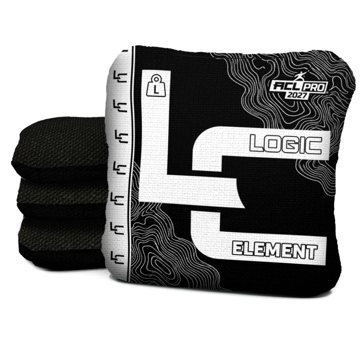 Contour Black White Cornhole Bags - Multiple Series - Set of 4
