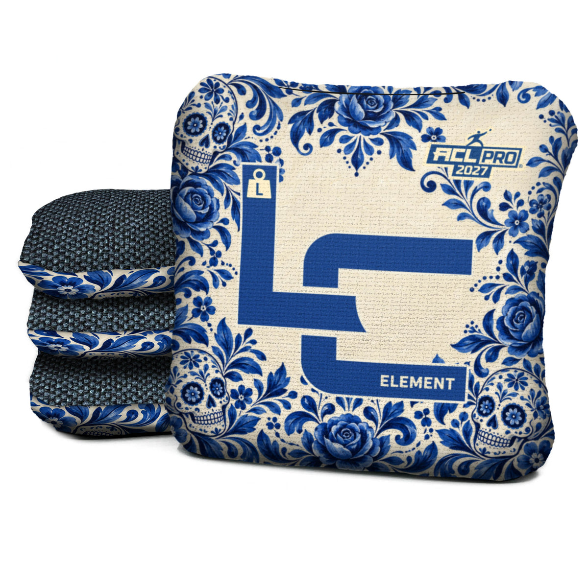 Calavera Cobalt - Cornhole Bags - Multiple Series - Set of 4
