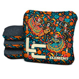 Calaca Fiesta Ribbons Cornhole Bags - Multiple Series - Set of 4