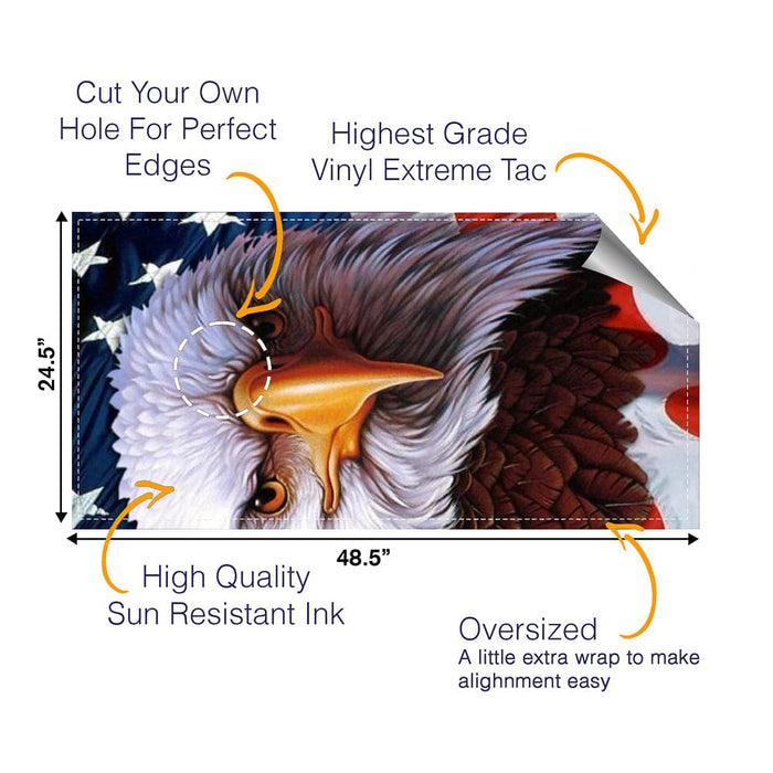 Eagle Flag Cornhole Boards Wraps (Set of 2)